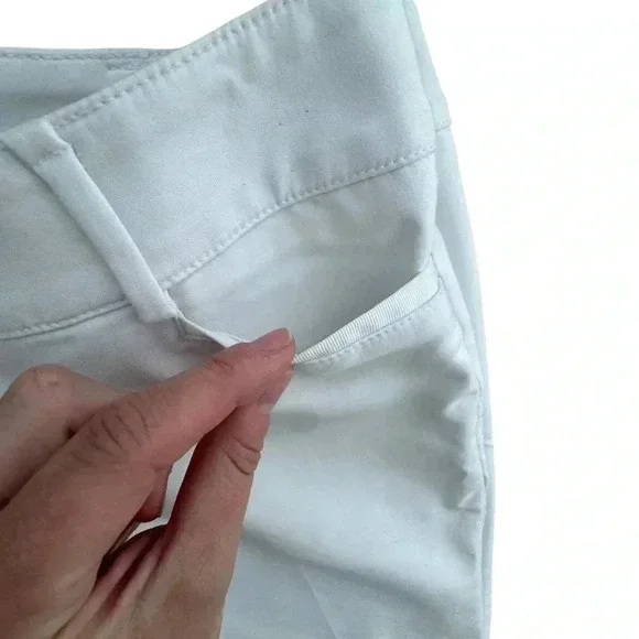 New York and Company Women's Size 6 White 3 quarter Capri Pants business causal - Picture 8 of 11